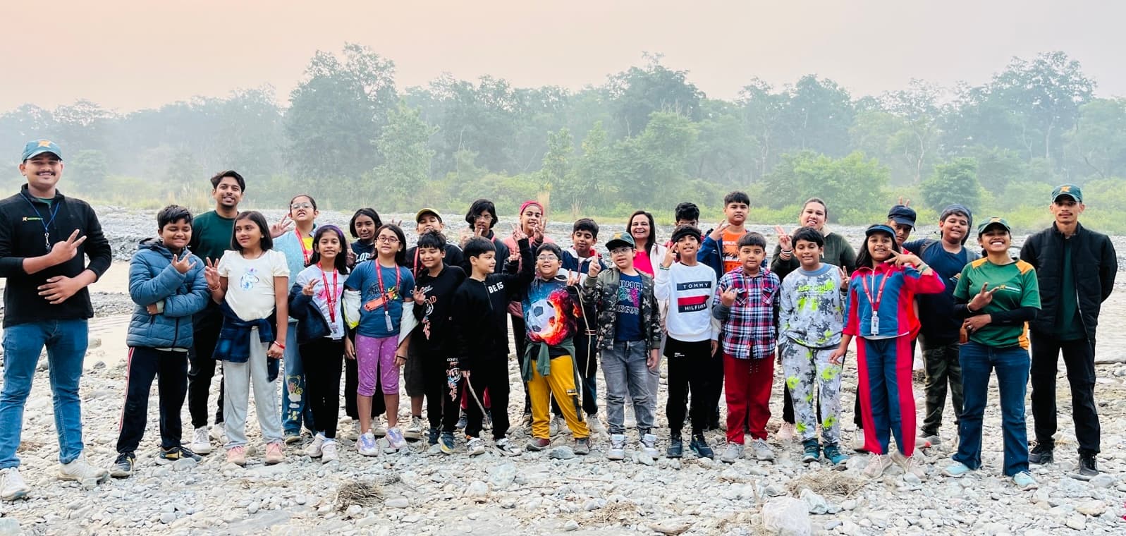 First light on the riverbed at Jim Corbett.