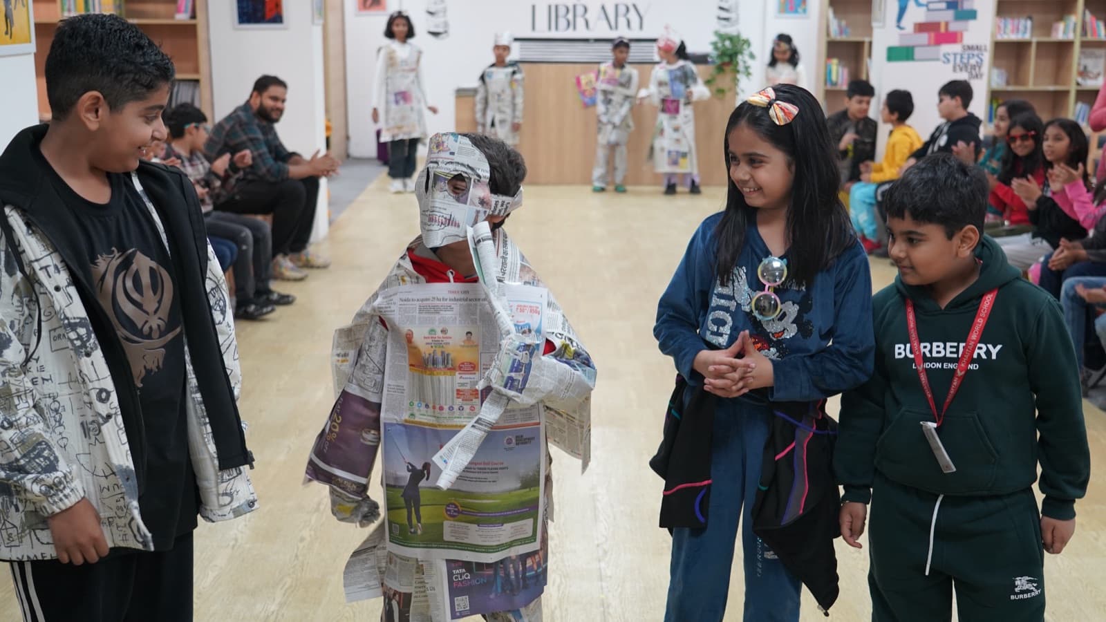 Student-led sustainability through creative upcycling.