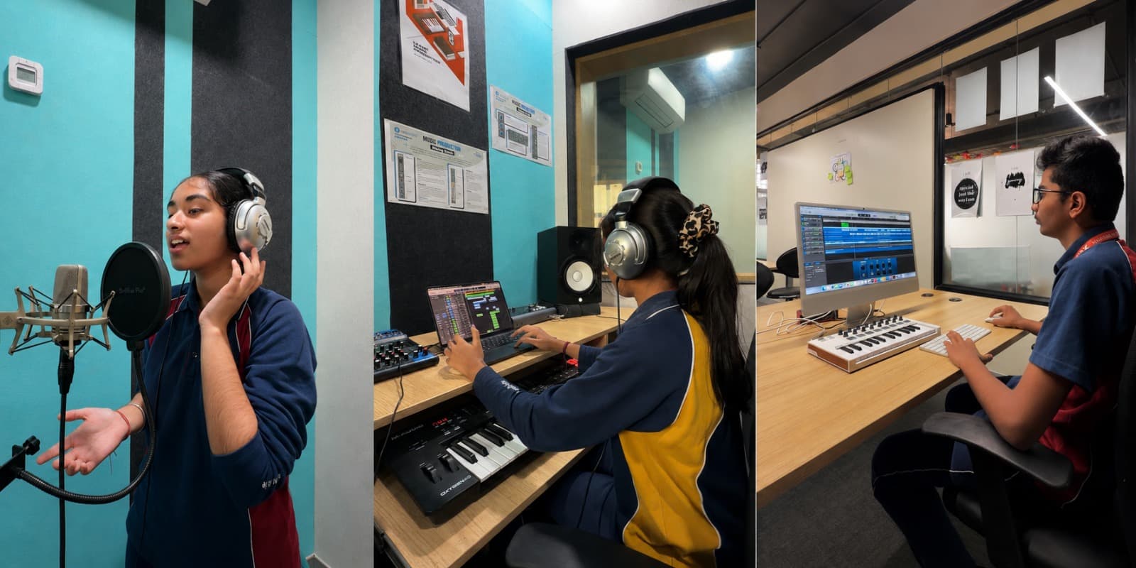 The audio studio — recording, mixing, producing.